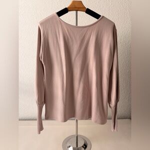 ✨ GREY STATE Pink Blouse with Velvet Bow & Lace Back- Romantic Modern Feminity✨